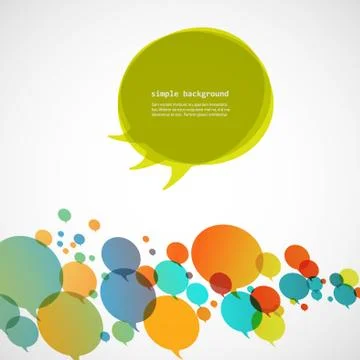 Creative background of colorful speech bubbles eps Stock Illustration