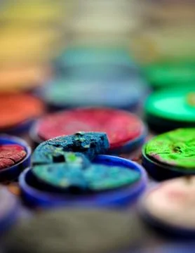 Creative Background Of Old Poster Paint With Cracks And Scratches Fotos de archivo