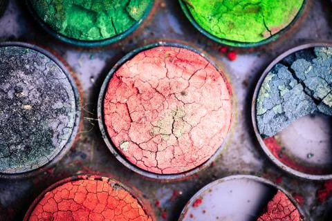 Creative Background Of Old Poster Paint With Cracks And Scratches Fotos de archivo