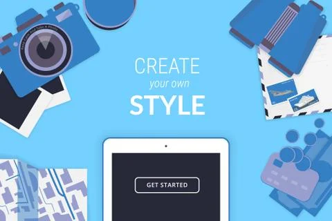 Creative background in orange style Illustrazione stock