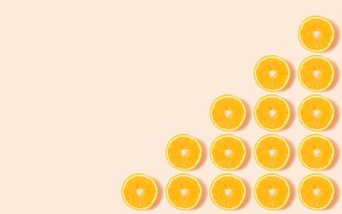 Creative background with oranges Stock Photos