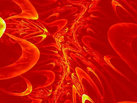 Creative background with powerful and bright abstract sun, waves and sinuous  Stock Illustration