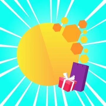 Creative Background Space for Greetings with Gift Package and Presentation Box Stock Illustration