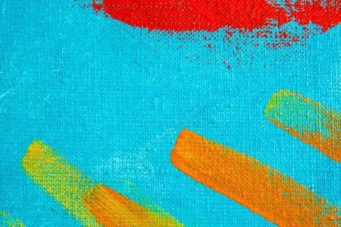 Creative background, a spot of  colored primer rubbed on the surface of a lin Stock Photos