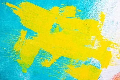 Creative background, a spot of  colored primer rubbed on the surface of a lin Stock Photos