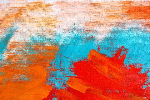 Creative background, a spot of  colored primer rubbed on the surface of a lin Stock Photos
