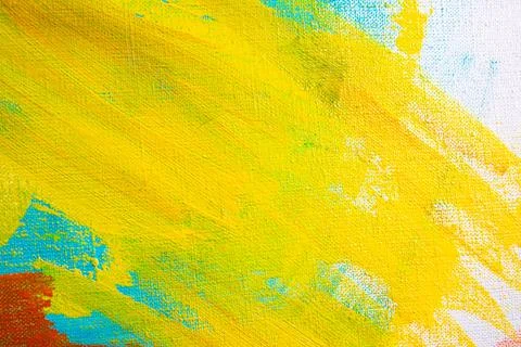 Creative background, a spot of  colored primer rubbed on the surface of a lin Stock Photos