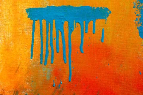 Creative background, a spot of  colored primer rubbed on the surface of a lin Foto stock