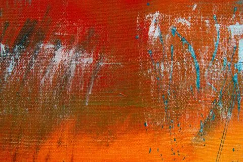 Creative background, a spot of  colored primer rubbed on the surface of a lin Stock Photos