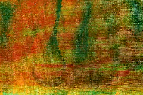 Creative background, a spot of  colored primer rubbed on the surface of a lin Stock Photos