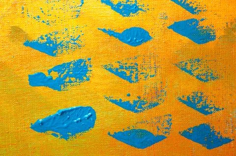 Creative background, a spot of  colored primer rubbed on the surface of a l.. Stock Photos