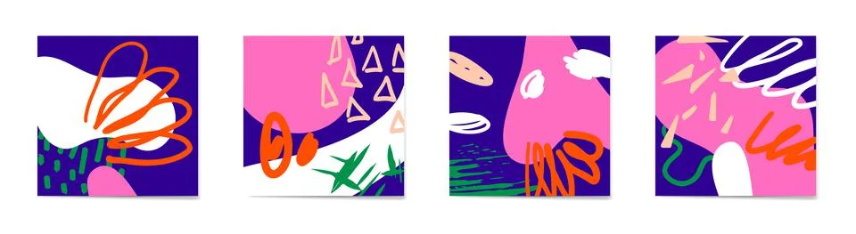 Creative backgrounds with different shapes Illustrazione stock