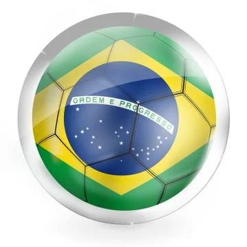Creative ball design brazilain flag concept Stock Illustration