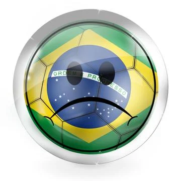 Creative ball design brazilain flag concept Stock Illustration