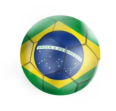 Creative ball design brazilain flag concept Stock Illustration