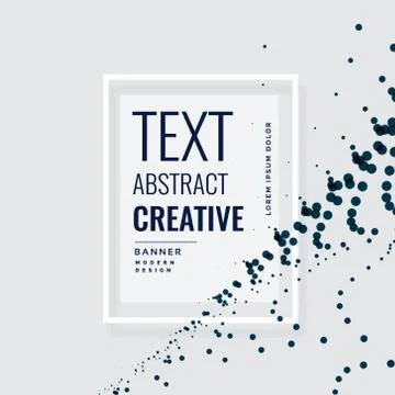 Creative banner design with floating particles Stock Illustration