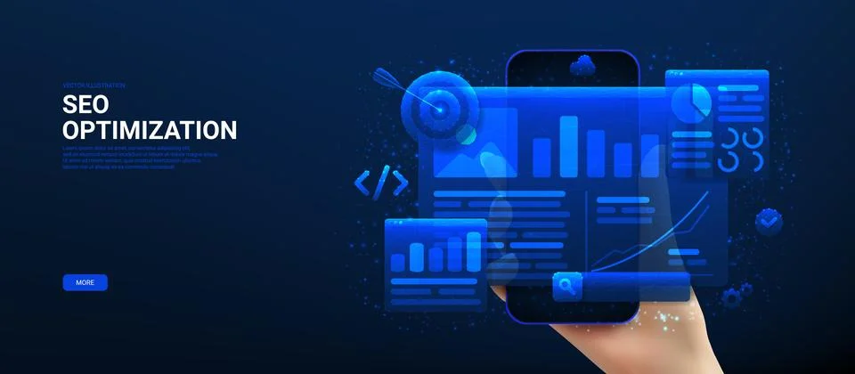 Creative banner of SEO Optimization Stock Illustration