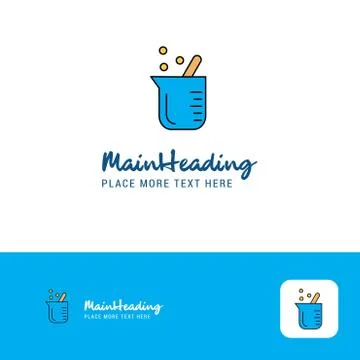 Creative Beaker  Logo Design. Flat color Logo place for Tagline. Vector Illus Stock Illustration