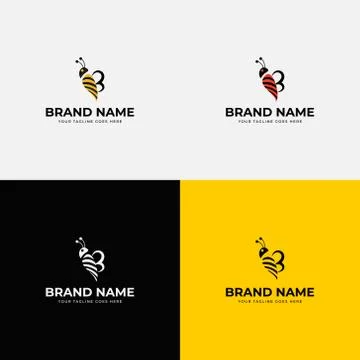 Creative bee honey logo design vector concept template illustration for honey Stock Illustration