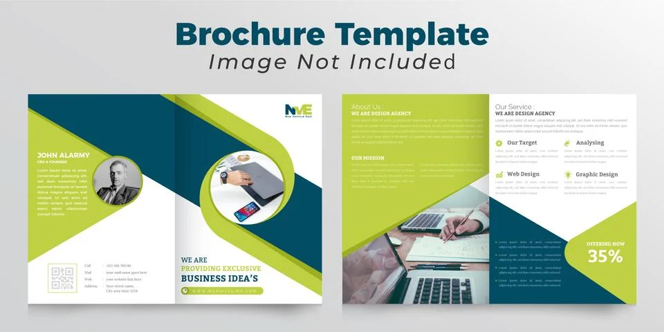 Creative bifold brochure design Stock Illustration