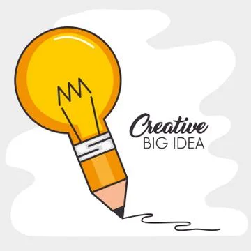 Creative big idea set icons Stock Illustration