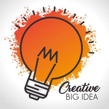 Creative big idea set icons Illustrazione stock