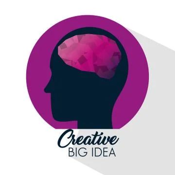Creative big idea set icons 스톡 일러스트