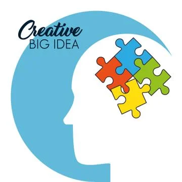 Creative big idea set icons Illustrazione stock