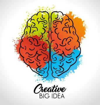 Creative big idea set icons Illustrazione stock