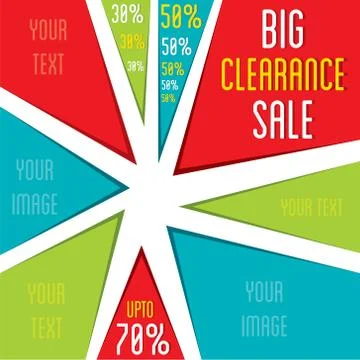Creative big offer discount banner or flyer design vector Stock-Illustration