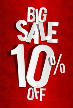 Creative Big Sale On Red Background Stock Illustration