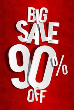 Creative Big Sale On Red Background Stock Illustration