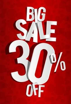 Creative Big Sale On Red Background Stock Illustration