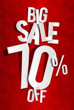 Creative Big Sale On Red Background Stock Illustration