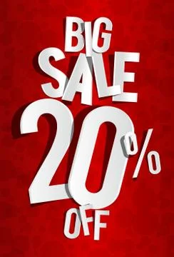 Creative Big Sale On Red Background Stock Illustration