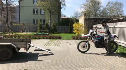 Creative Bike Ramp Problem Solving, Estonia - 30 Apr 2019 Stock Footage 260977032