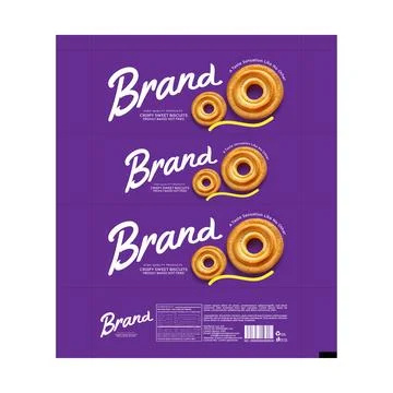 Creative Biscuit Packaging Stock Illustration