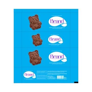 Creative Biscuit Packaging Stock Illustration