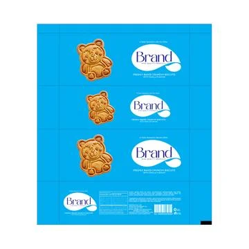 Creative Biscuit Packaging Stock Illustration