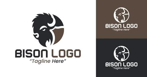 Creative Bison Logo with Strong Shape and Professional Look Stock-Illustration