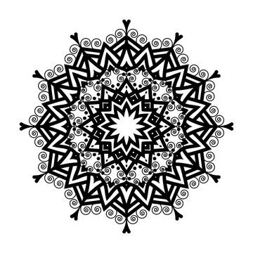 Creative black and white background design vector for lotus mandala art Иллюстрация