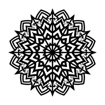Creative black and white background design vector for hand-drawn lotus Stock Illustration