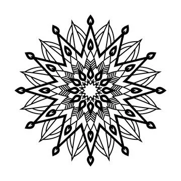 Creative black and white background design vector for hand-drawn lotus イラスト素材