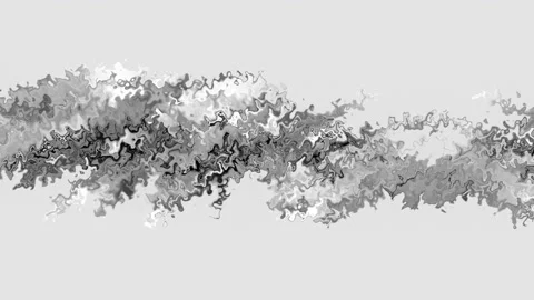 Creative black and white flowing turbulence line abstract loop motion Stock Footage 149261424