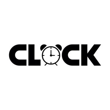 Creative Black Clock Design Stock Illustration