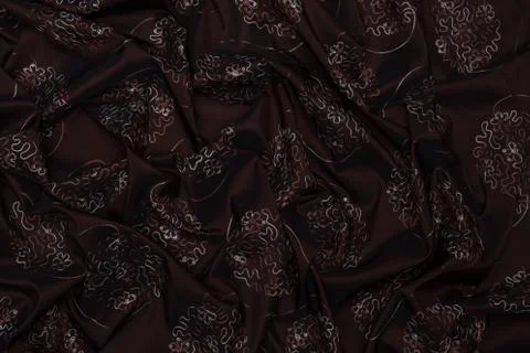 Creative of black fabric with light pattern Stock Photos