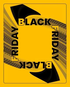 Creative Black Friday Poster Bold Theme Composition Stock Illustration