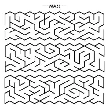 Creative black labyrinth Stock Illustration