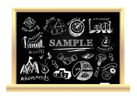 Creative blackboard idea Creative blackboard idea with business hand drawn... Foto stock
