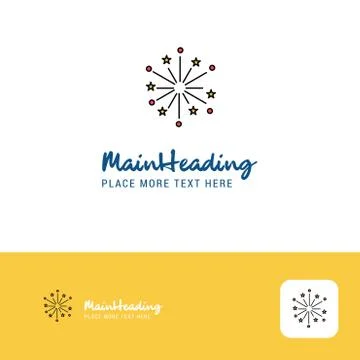 Creative Blast Logo Design. Flat color Logo place for Tagline. Vector Illustr Stock Illustration